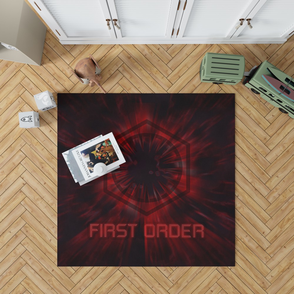 Star Wars Movie Black First Order Red Bedroom Living Room Floor Carpet Rug