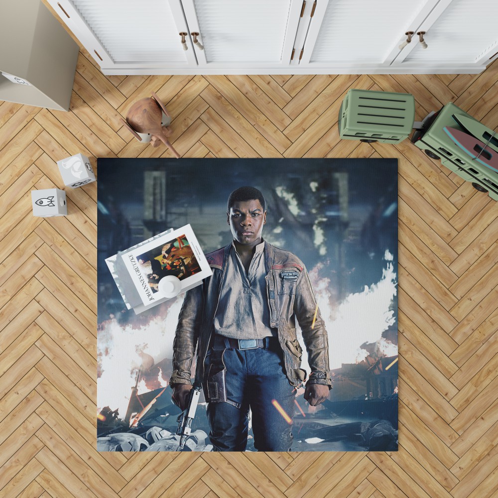 Star Wars The Last Jedi Movie Finn John Boyega Bedroom Living Room Floor Carpet Rug