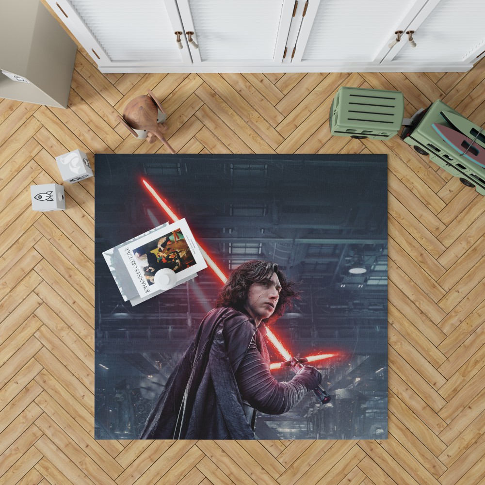 Star Wars The Last Jedi Movie Adam Driver Kylo Ren Bedroom Living Room Floor Carpet Rug