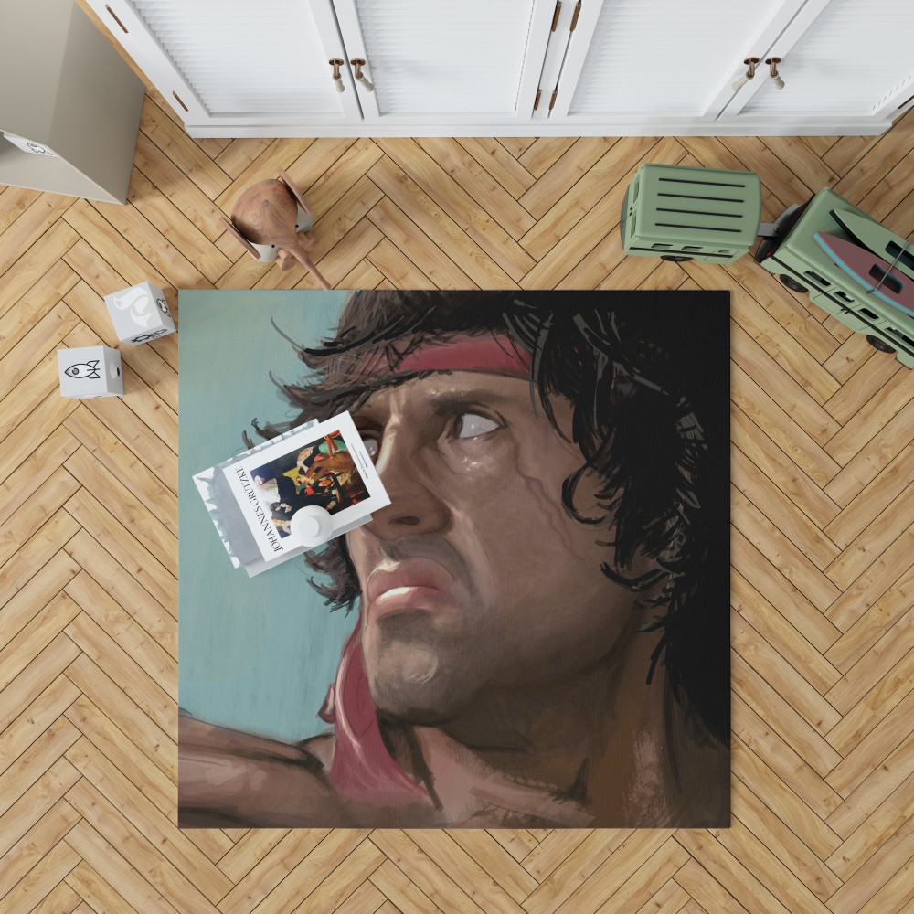 Rambo Movie Sylvester Stallone Bedroom Living Room Floor Carpet Rug