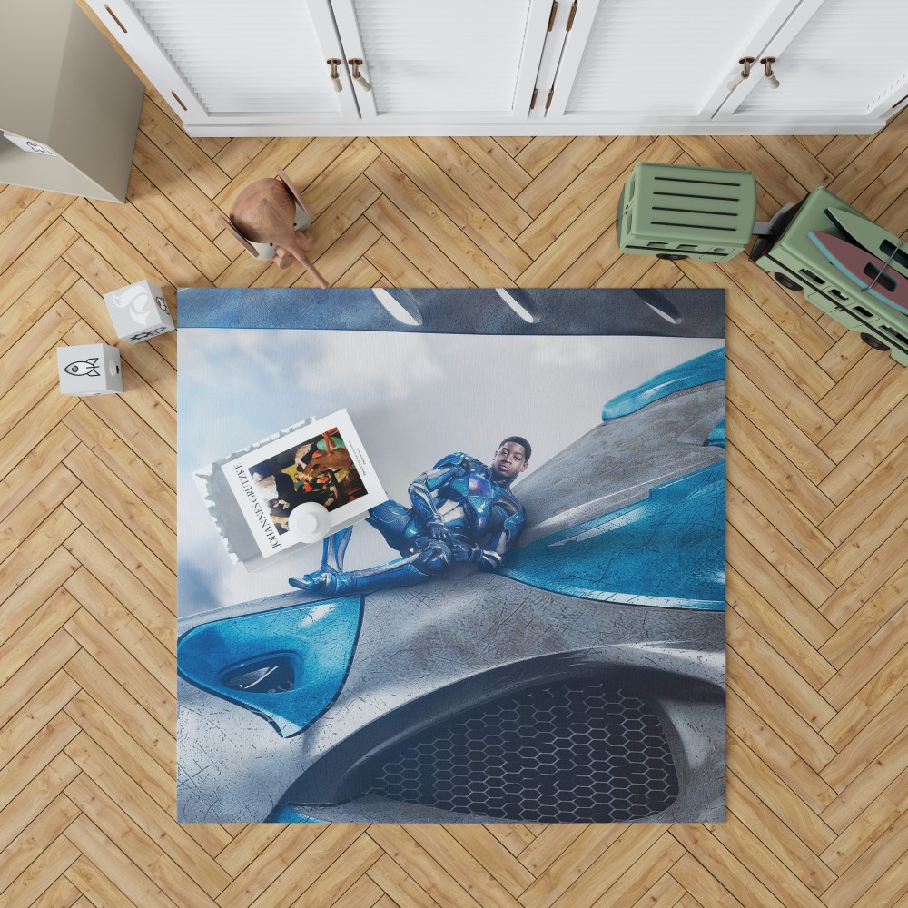 Power Rangers 2017 Movie Billy Cranston Blue Ranger Zord Bedroom Living Room Floor Carpet Rug