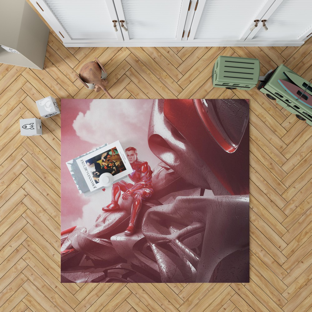 Power Rangers 2017 Movie Jason Lee Scott Red Ranger Zord Bedroom Living Room Floor Carpet Rug