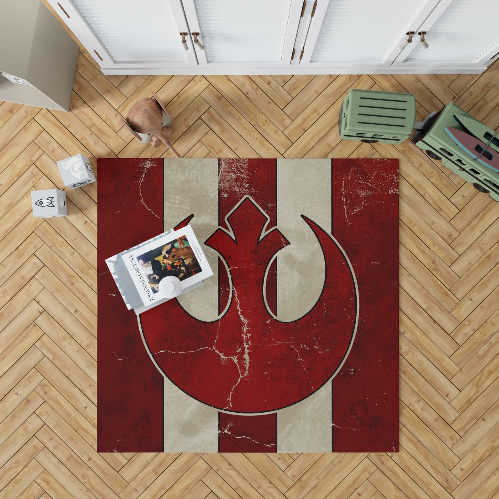 Star Wars Rebel Alliance Helm Movie Logo Bedroom Living Room Floor Carpet Rug