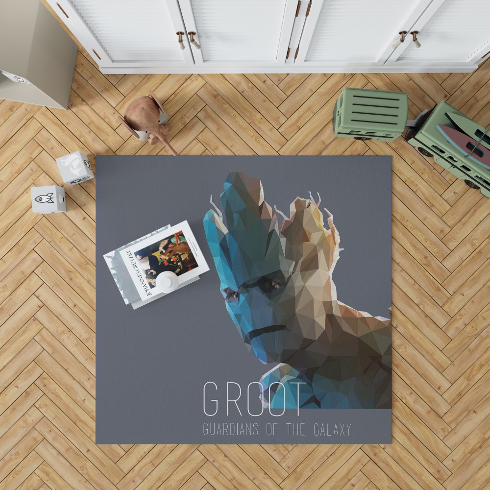 Groot In Guardians Of The Galaxy Movie Marvel Bedroom Living Room Floor Carpet Rug