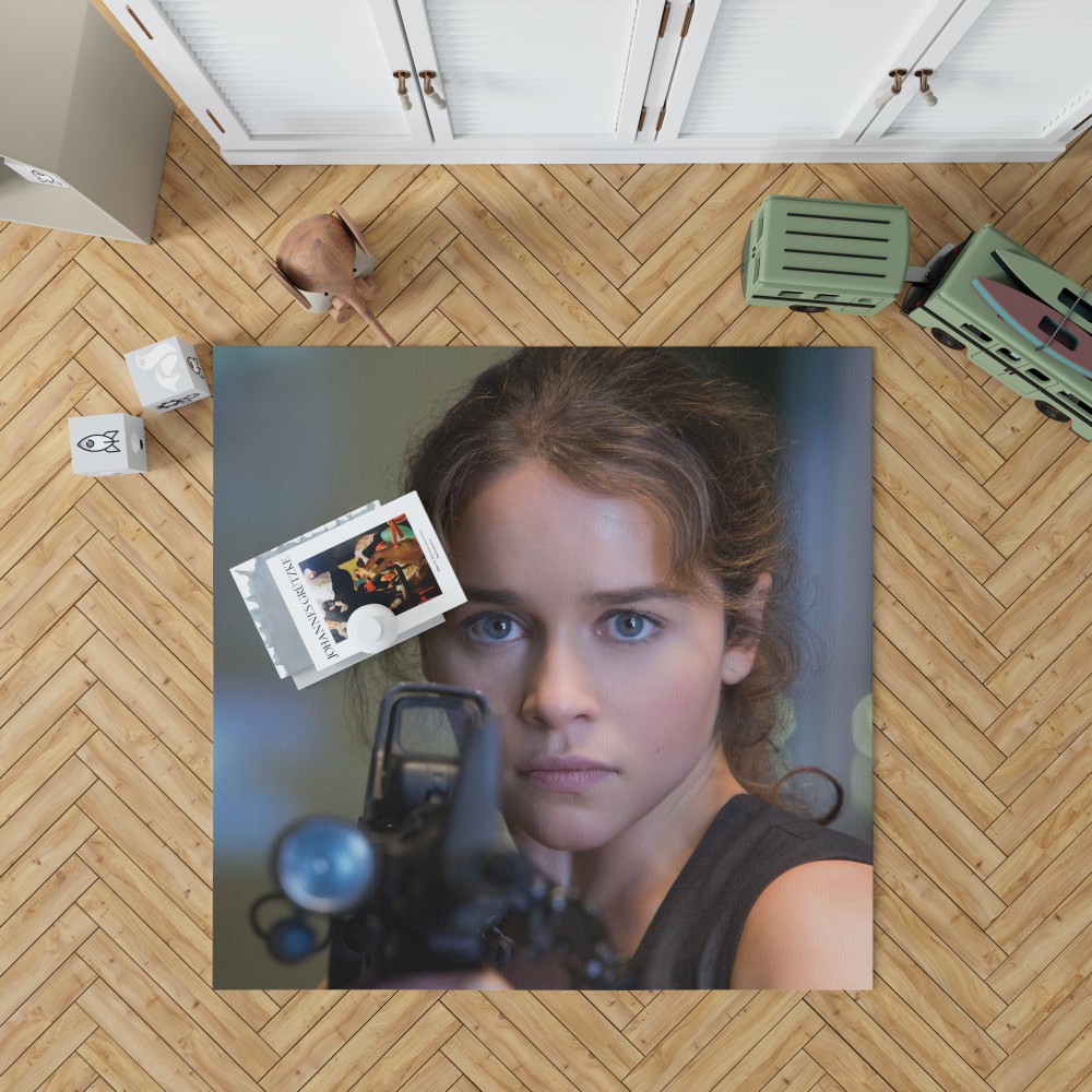 Sarah Connor Emilia Clarke In Terminator Genisys Movie Bedroom Living Room Floor Carpet Rug