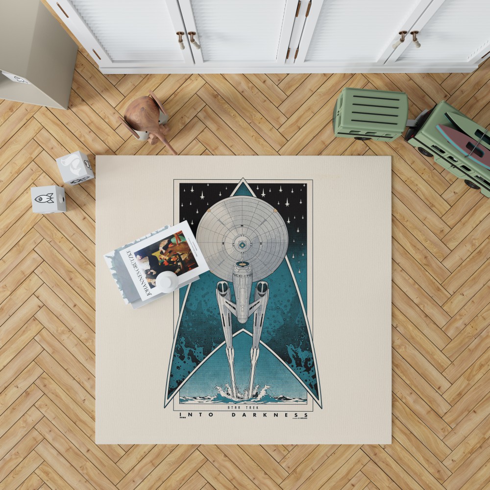 Star Trek Into Darkness Movie Starship Uss Enterprise Ncc-1701 Bedroom Living Room Floor Carpet Rug