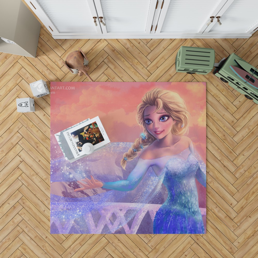 Elsa In Frozen 2 Movie Bedroom Living Room Floor Carpet Rug