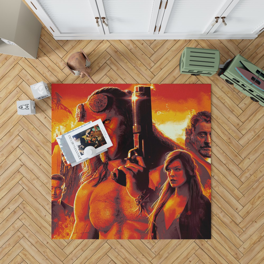 Hellboy 2019 Movie Milla Jovovich David Harbour Ian Mcshane Bedroom Living Room Floor Carpet Rug