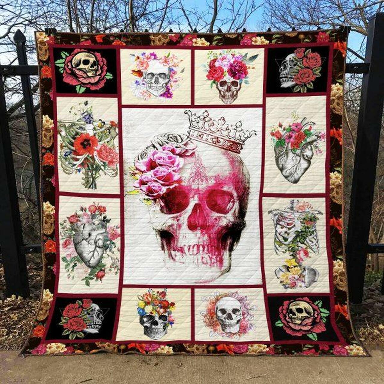 Skull Quilt Blanket Ver 55 Quilt
