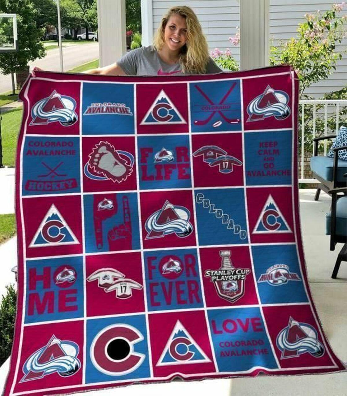 Colorado Avalanche Quilt Blanket 03