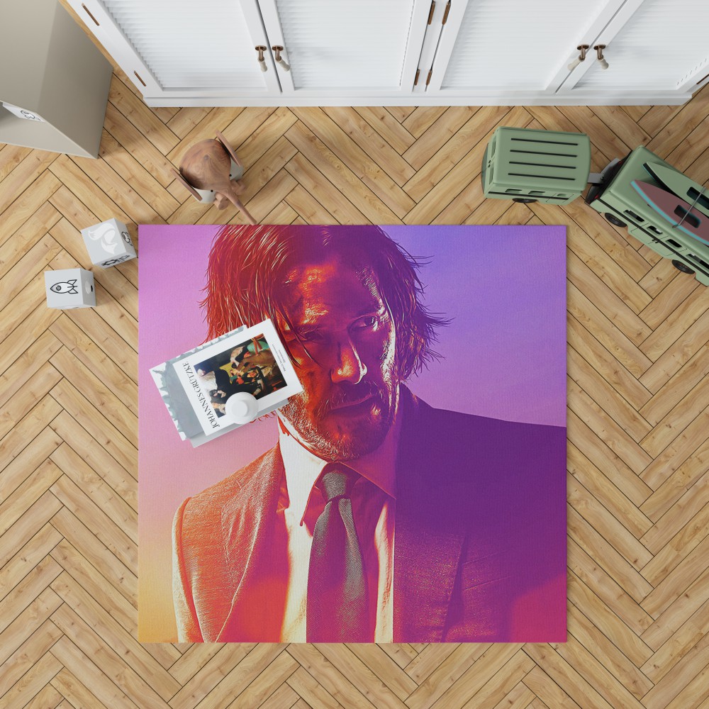 John Wick 3 Parabellum Movie Keanu Reeves Bedroom Living Room Floor Carpet Rug