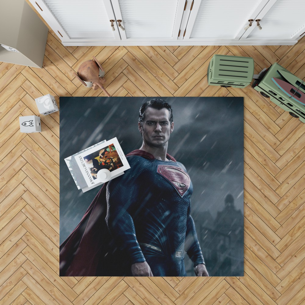 Superman In Batman V Superman Dawn Of Justice Movie Bedroom Living Room Floor Carpet Rug