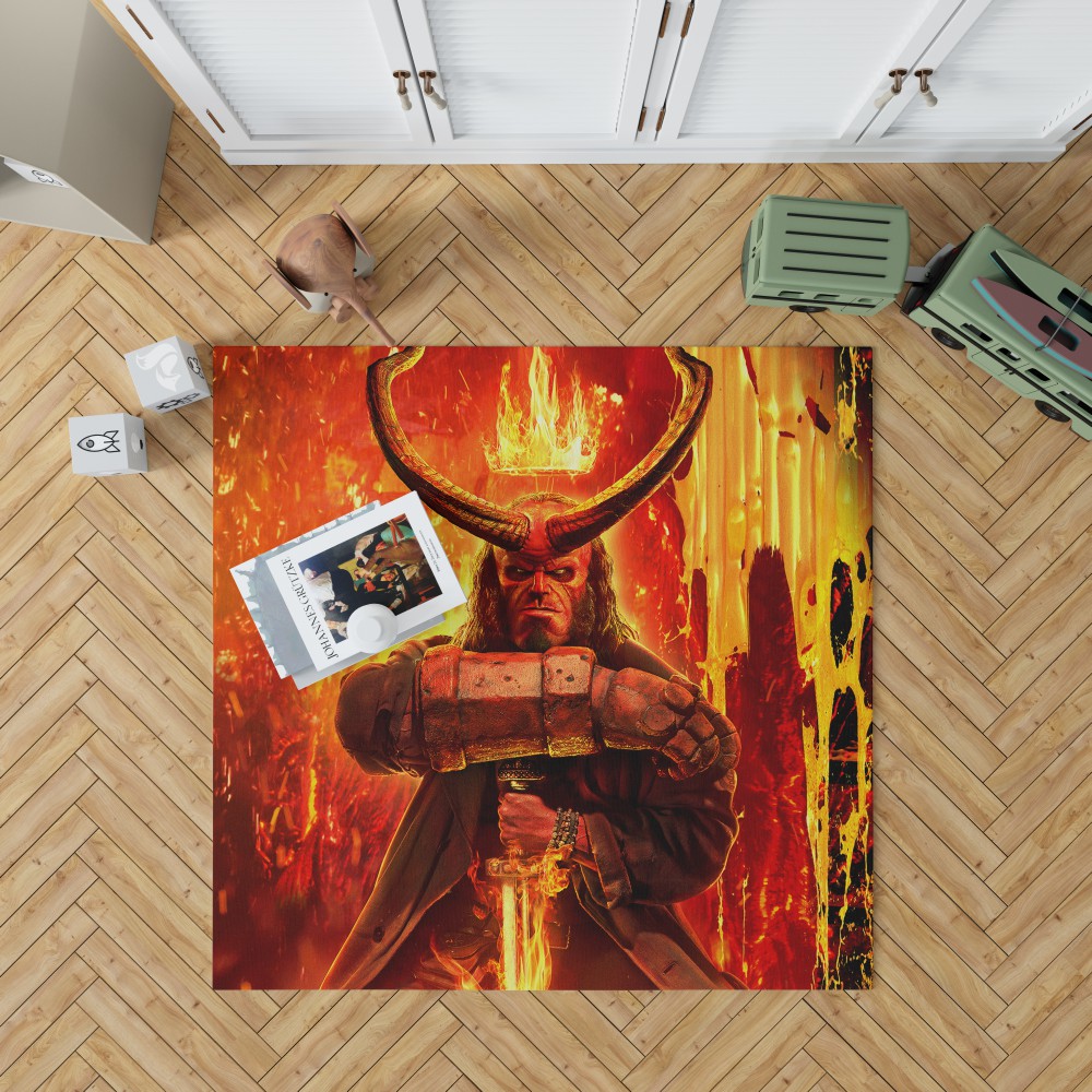 Hellboy 2019 Movie American Supernatural Superhero Bedroom Living Room Floor Carpet Rug
