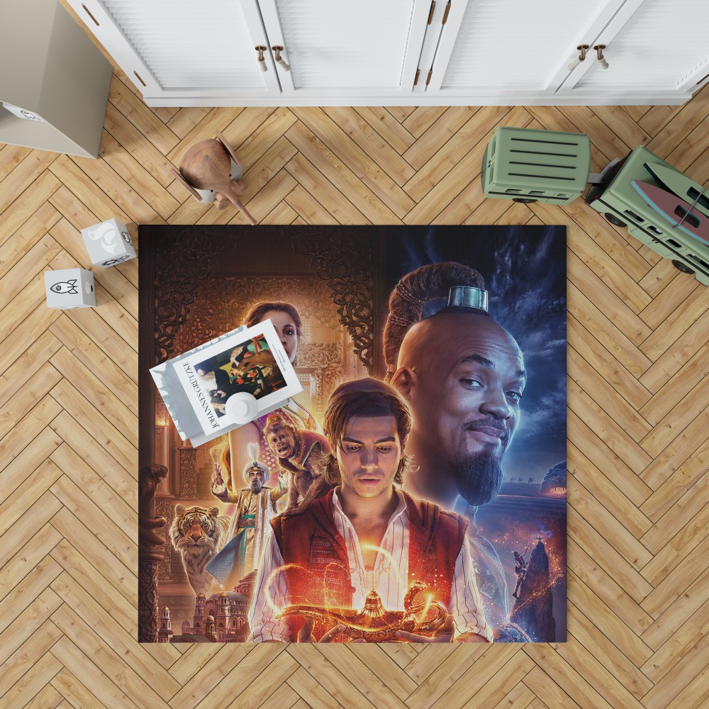 Disney Aladdin Movie Will Smith Mena Massoud Naomi Scott Bedroom Living Room Floor Carpet Rug