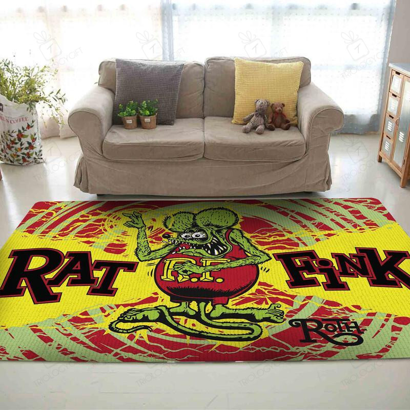 Rat Fink Hot Rod Area Rug Hot Rod Rug For Garage