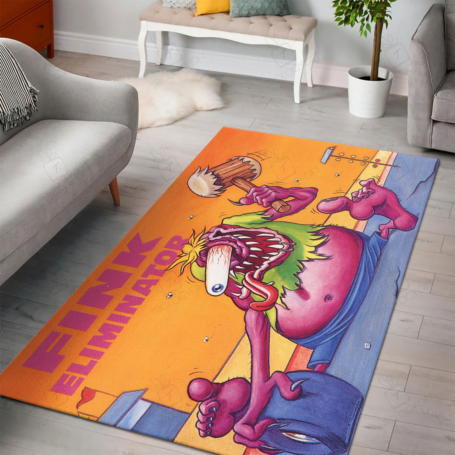 Fink Eliminator Rat Fink Rug Hot Rod Rug For Garage