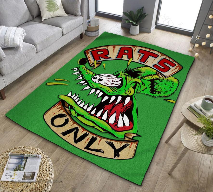 Rat Fink Rat Only Rug Hot Rod Rug For Garage