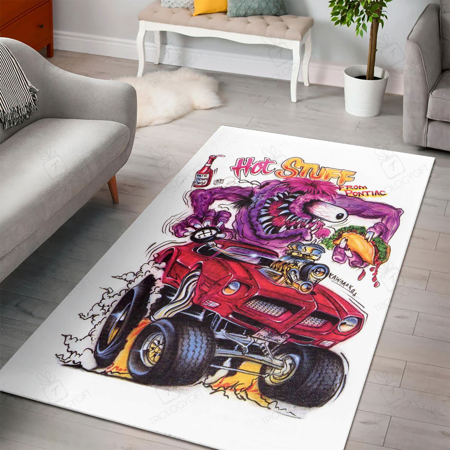 Rat Fink Hot Stuff Rat Fink Rug Hot Rod Rug For Garage