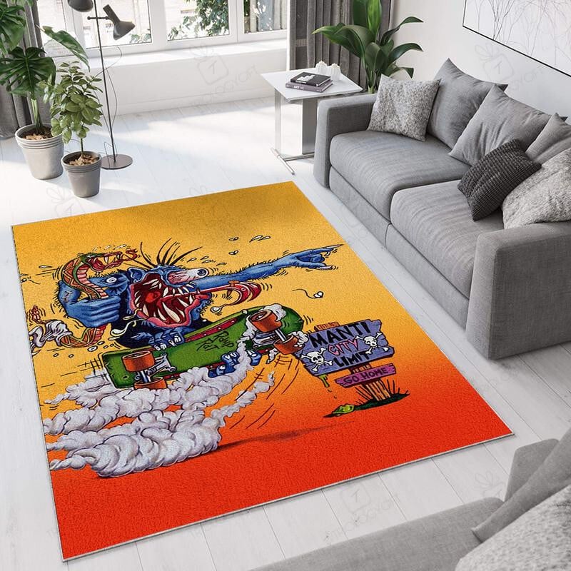 Go Home Rat Fink Rug Hot Rod Rug For Garage