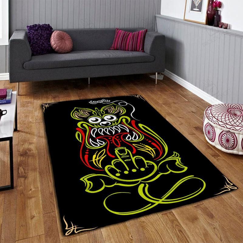 Rat Fink Art Rug Hot Rod Rug For Garage
