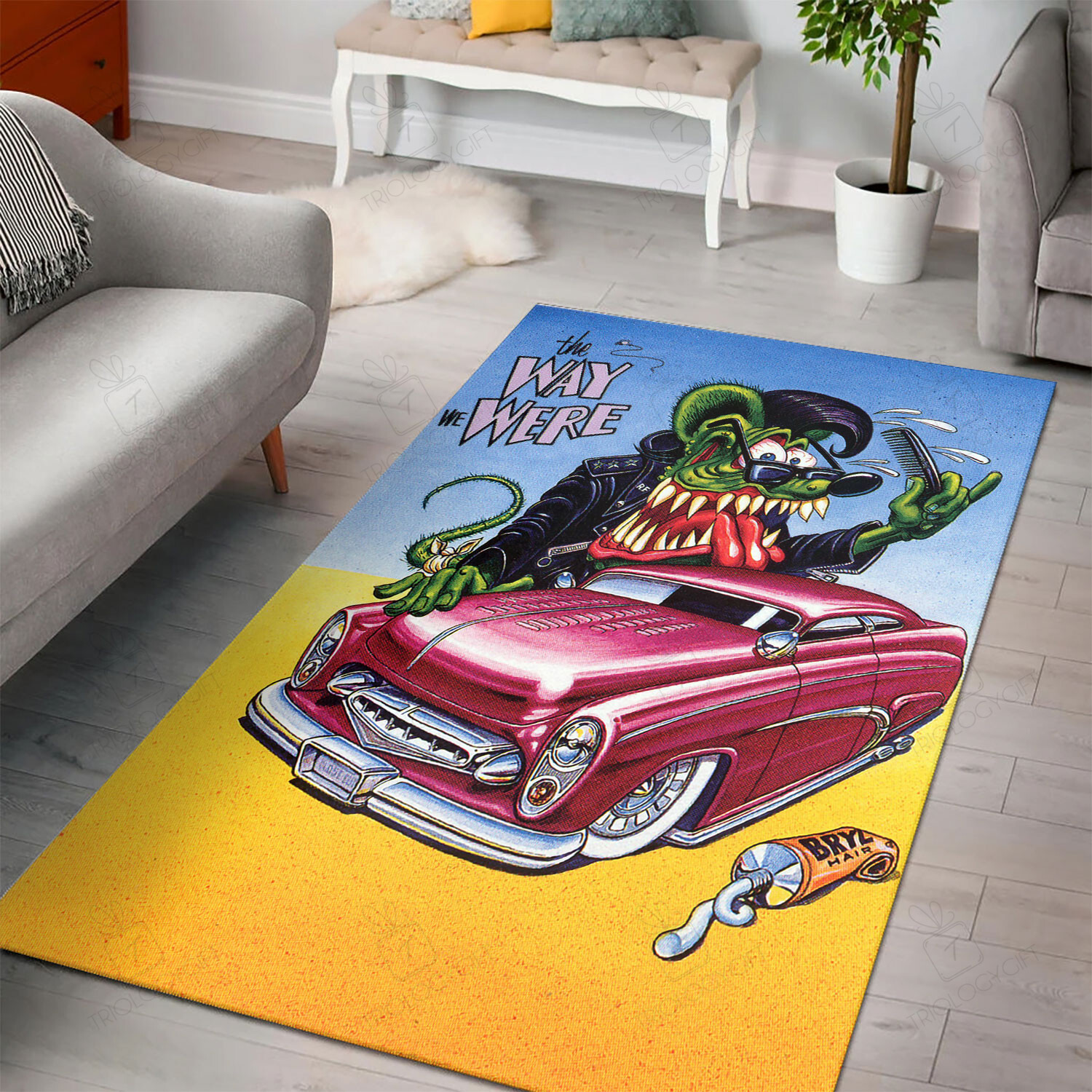 Rat Fink The Way We Were Rug Hot Rod Rug For Garage