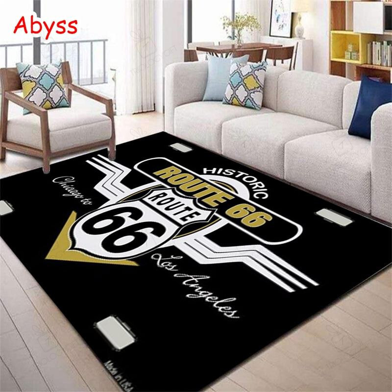 Personalized Historic Route 66 Chicago To Los Angeles Area Rug For Home Decoration