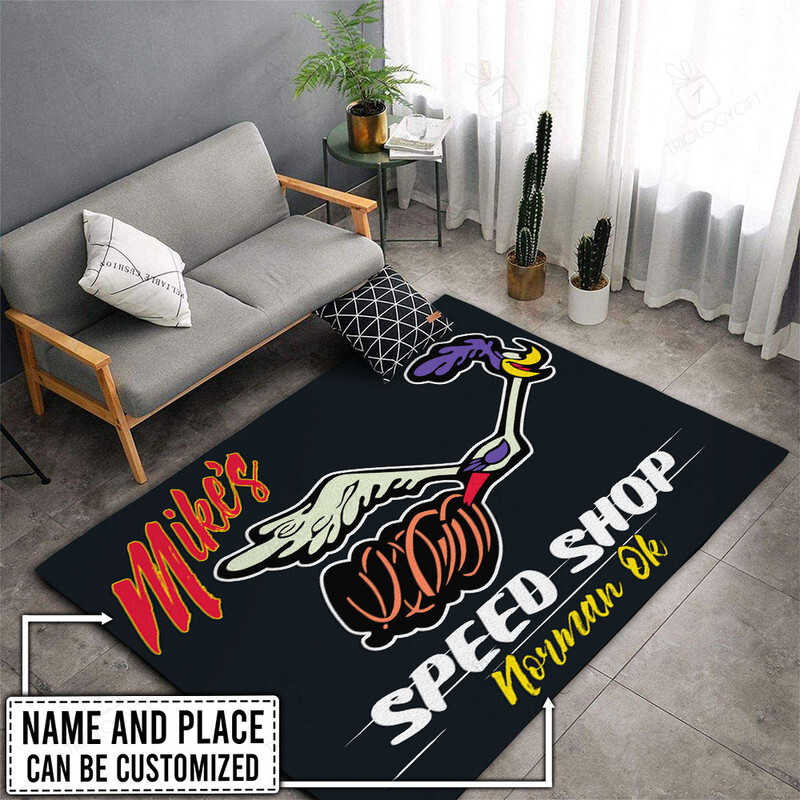Personalized Hot Rod Racing Rug  Customizable Rug For Racing Fans