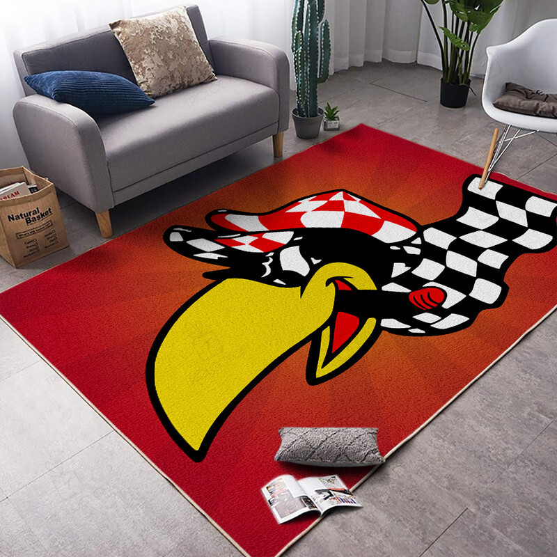 Hot Rod Retro Racing Crow Rug  Stylish Rug For Hot Rod Enthusiasts