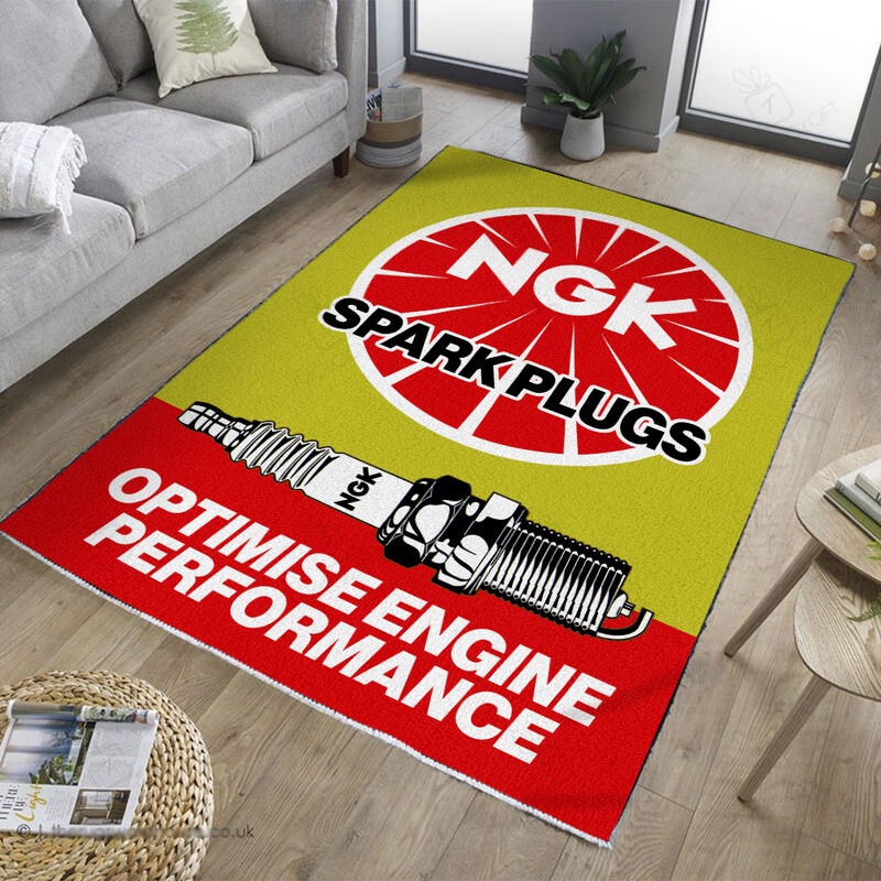 Ngk Garage Hot Rod Rug For Garage Decoration