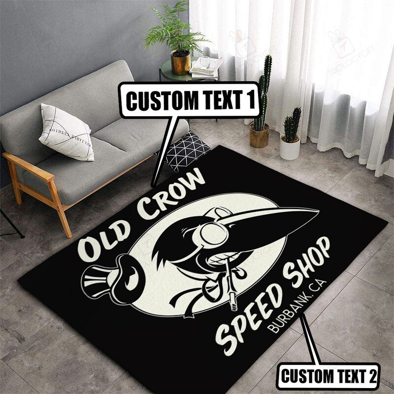 Personalized Speed Shop Hot Rod Garage Rug For Home Decor
