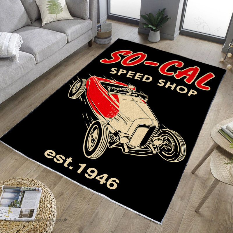 Hot Rod Speed Shop Est 1946 Rug For Home Decoration