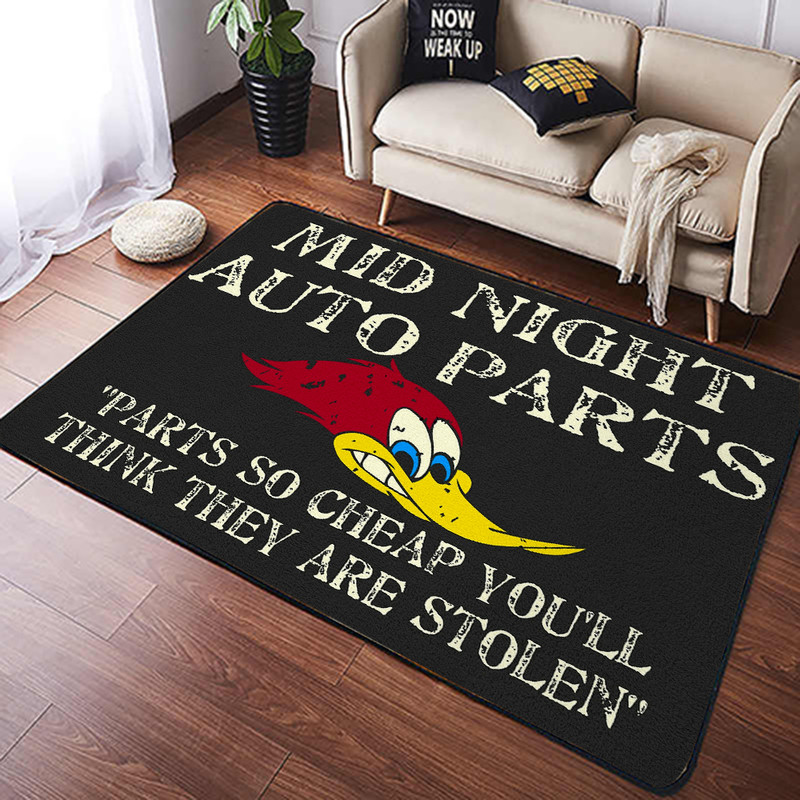 Personalized Mid Night Auto Parts Hot Rod Rug