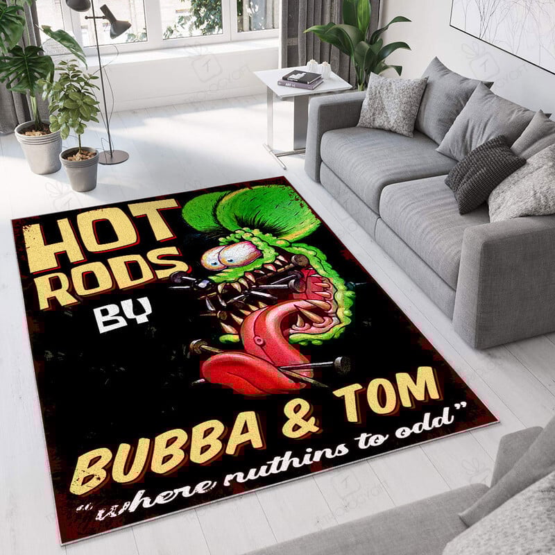 Personalized Rat Fink Rug Hot Rod Rug For Garage