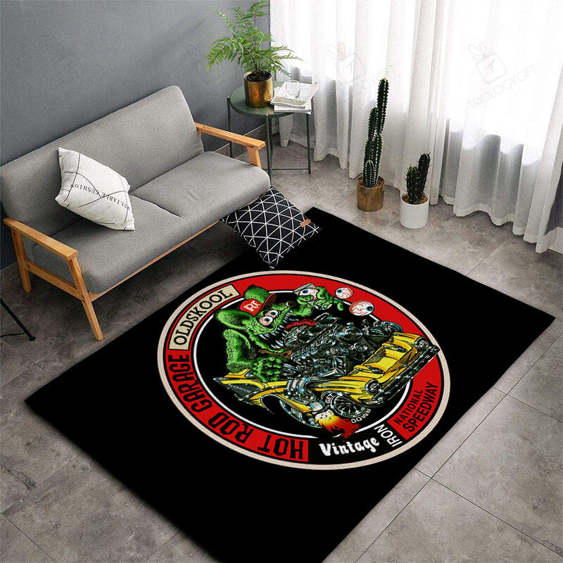 Hot Rod Garage Old Skool Rug Hot Rod Rug For Garage