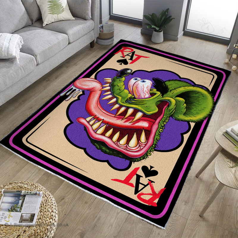 Rat Hot Rod Kustom Rug Hot Rod Rug For Garage