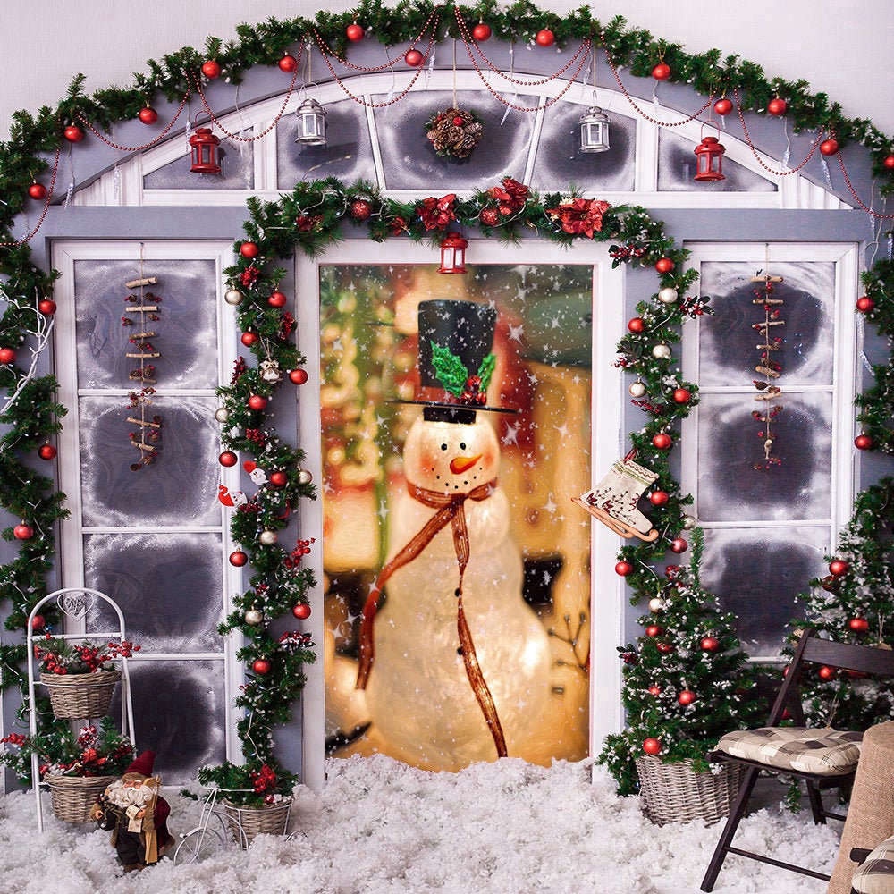 Allleftout Snowman Door Decorations, Christmas Door Covers, Christmas Gift For Family, Christmas Gift