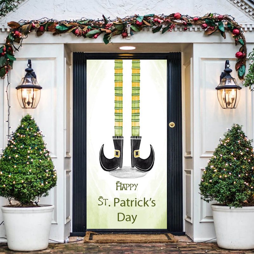 Allleftout Happy St Patrick Day Door Cover Patrick Day Door Decoration March 17Th Gift Idea, Christmas Gift