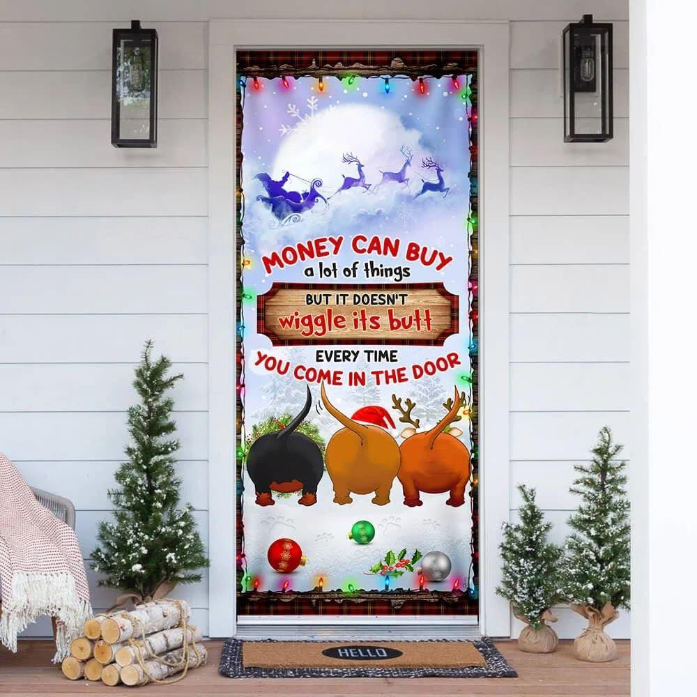 Allleftout Christmas Door Cover, Money Can Buy A Lot Of Things Christmas Door Cover, Xmas Door Covers, Christmas Door Coverings