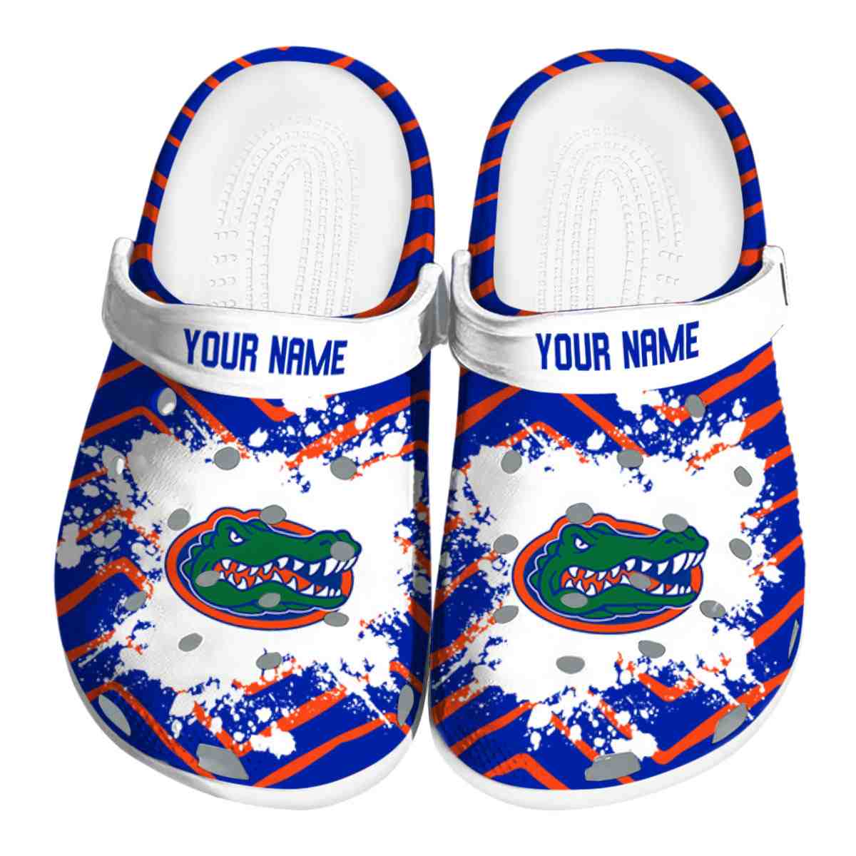 NCAA Crocs Florida Gators Zigzag Paint Burst Clog