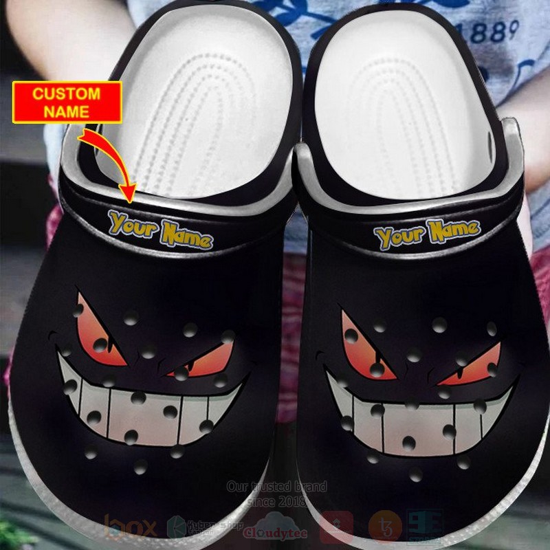 Cronocare Sport Crocs Gengar Black Pokemon Anime Crocs Crocband Clogs Shoes