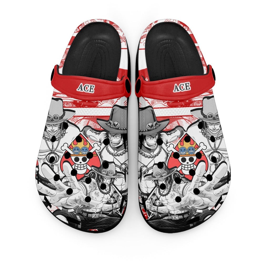 Cronocare Sport Crocs Portgas D. Ace One Piece Anime Crocs Crocband Clogs Shoes