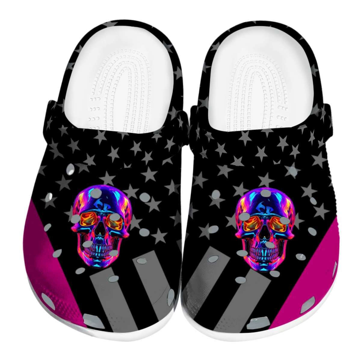 Cronocare Sport Crocskull Neon Crocs Crocband Clogs Shoes