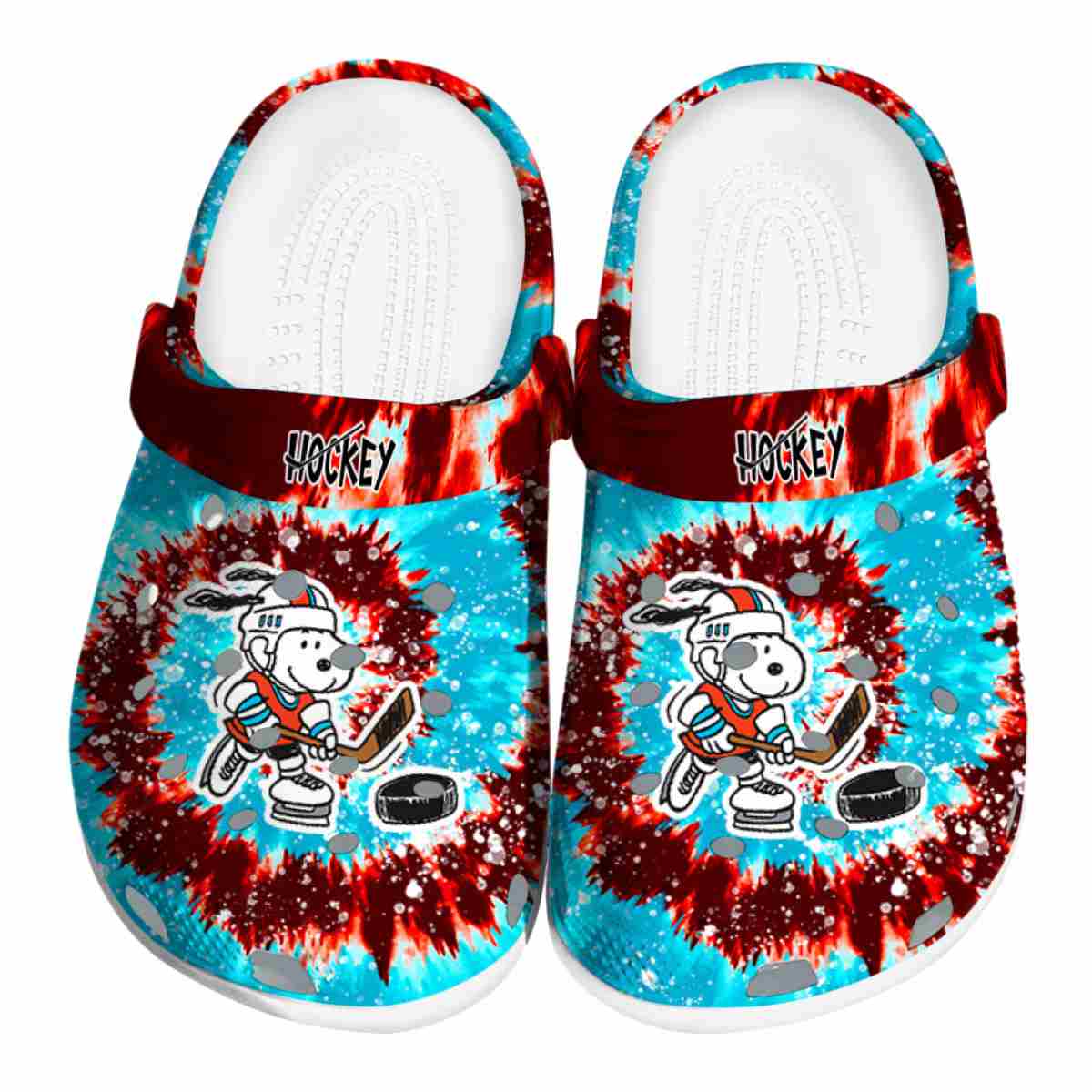 Cronocare Sport Crocsnoopy Hockey Cartoon Sport Crocs Crocband Clogs Shoes