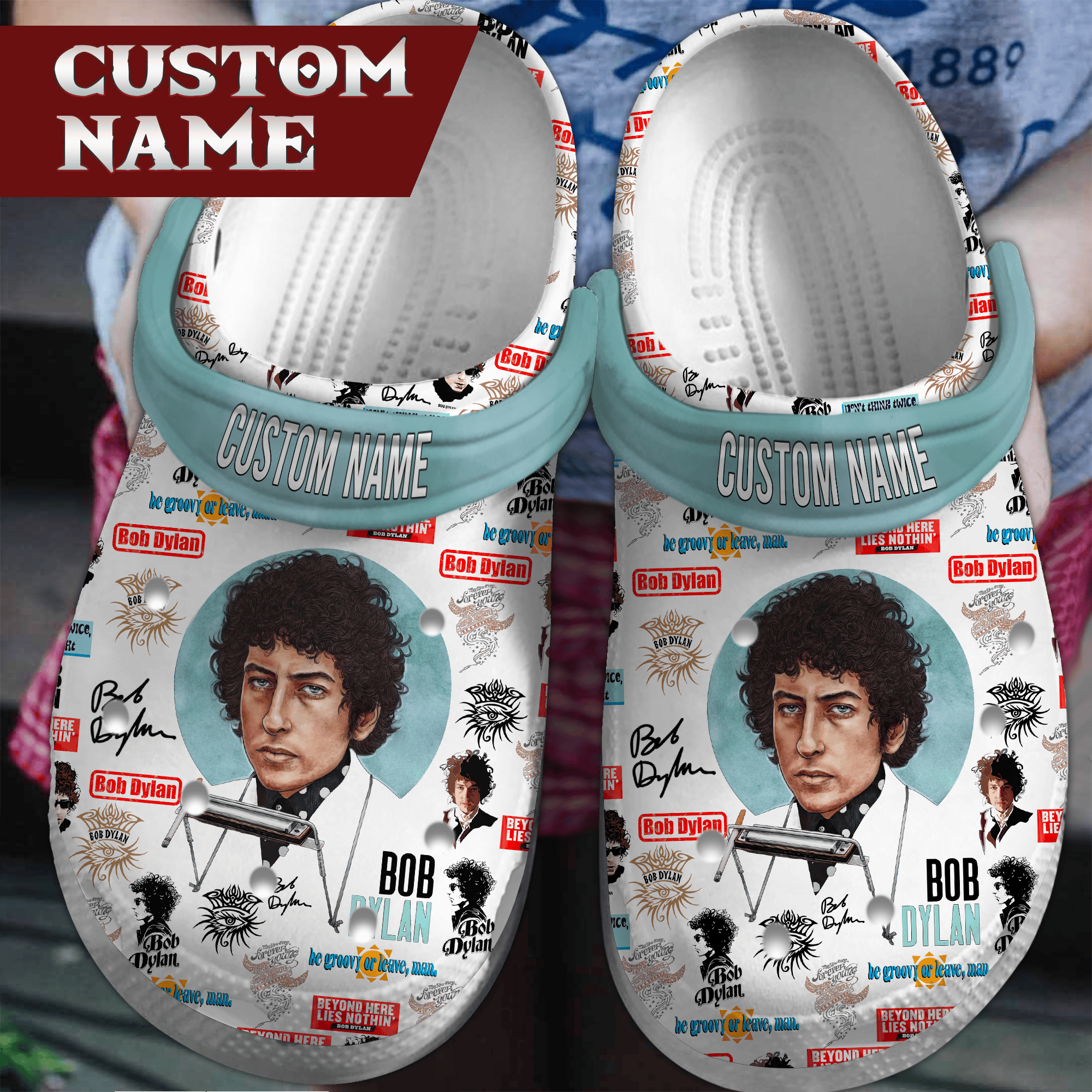 Cronocare Sport Crocs Bob Dylan Music Crocs Crocband Clogs Shoes