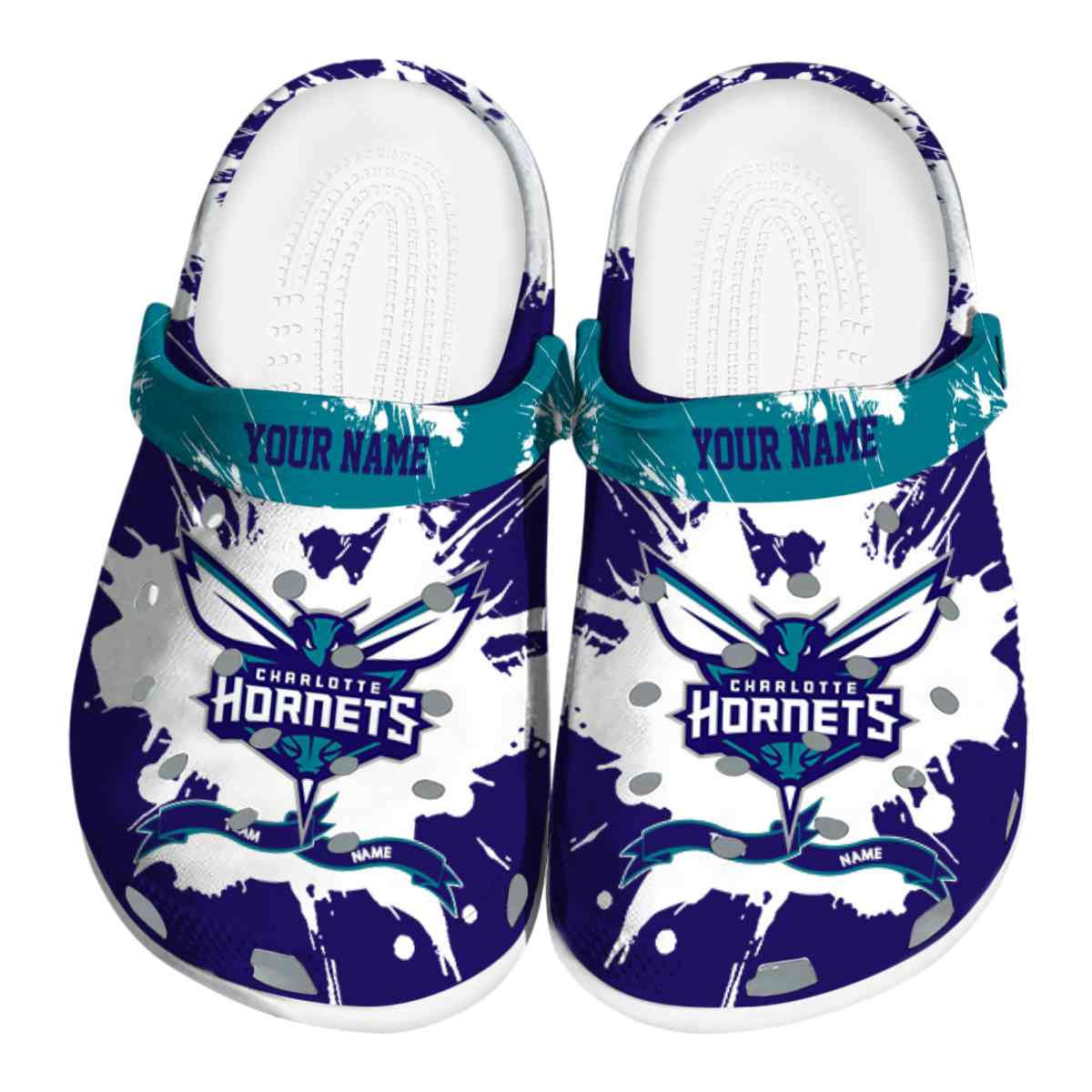 Cronocare Sport Crocs Charlotte Hornets NBA Basketball Crocs Crocband Clogs Shoes