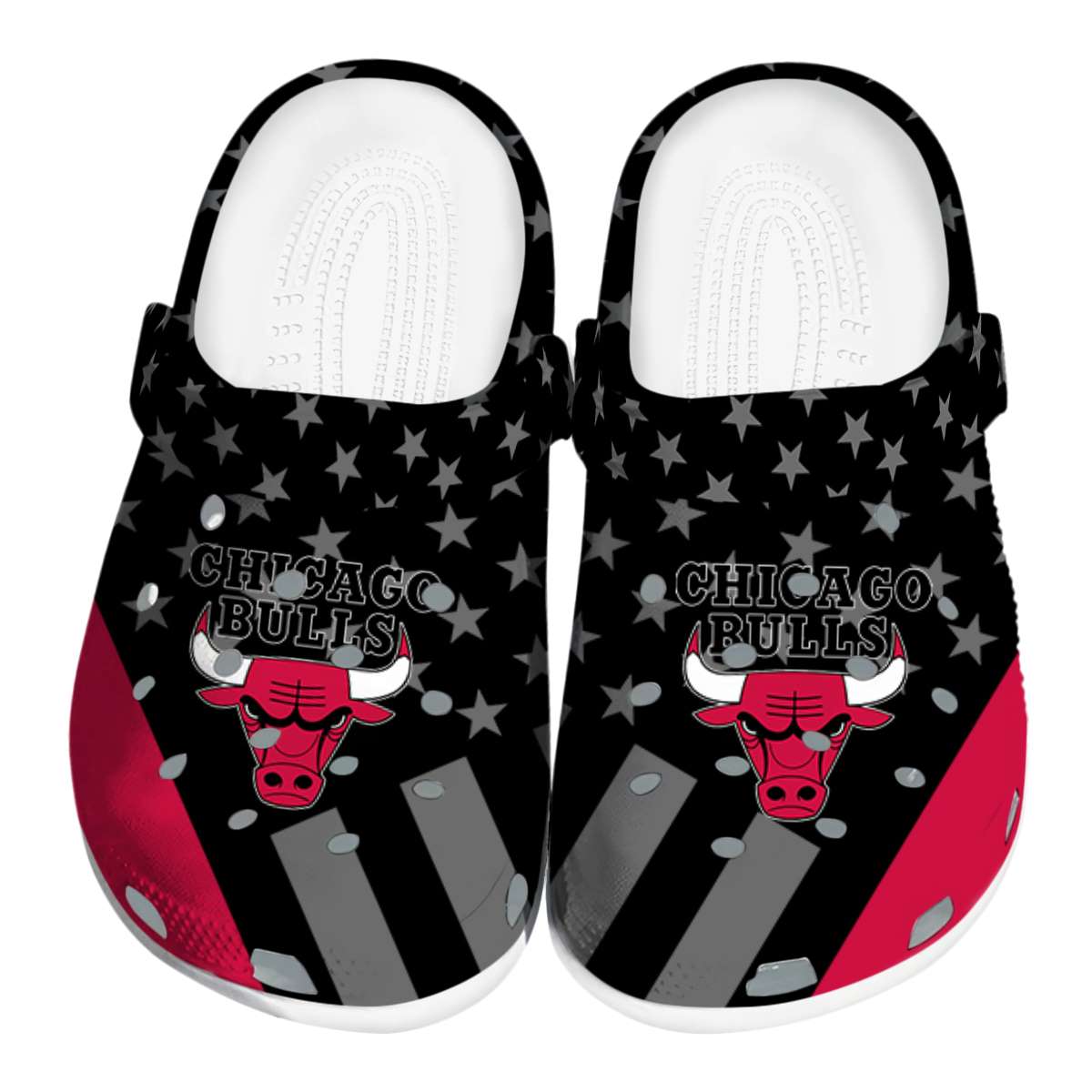 Cronocare Sport Crocs Chicago Bulls NBA Basketball Crocs Crocband Clogs Shoes