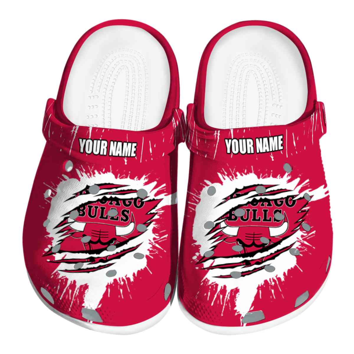 Cronocare Sport Crocs Chicago Bulls NBA Basketball Crocs Crocband Clogs Shoes