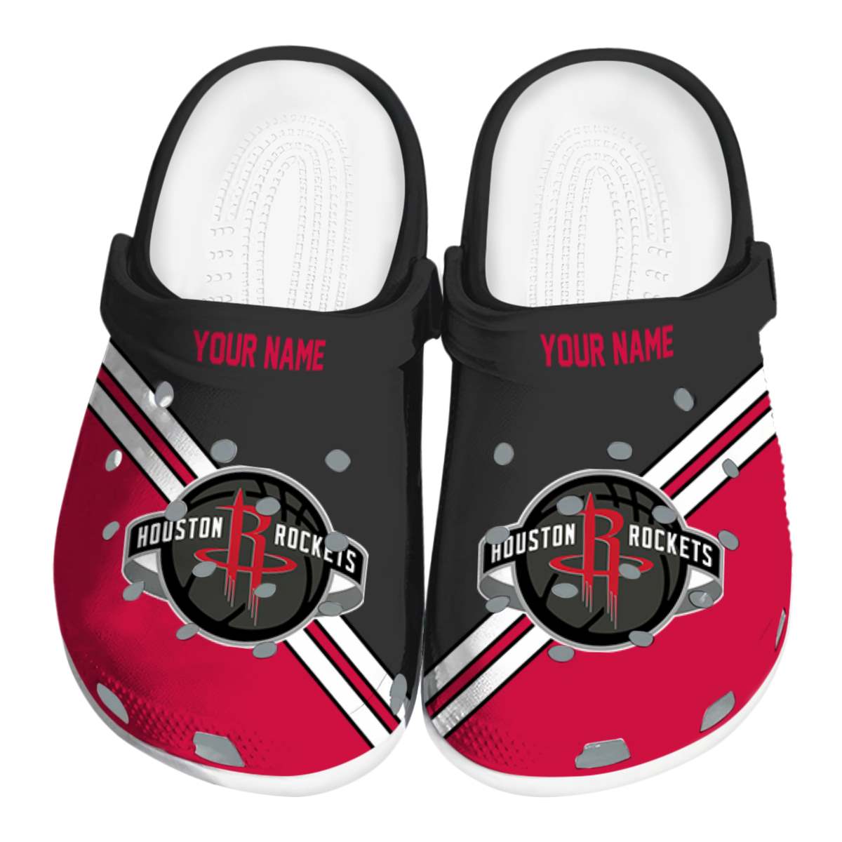 Cronocare Sport Crocs Houston Rockets NBA Basketball Crocs Crocband Clogs Shoes