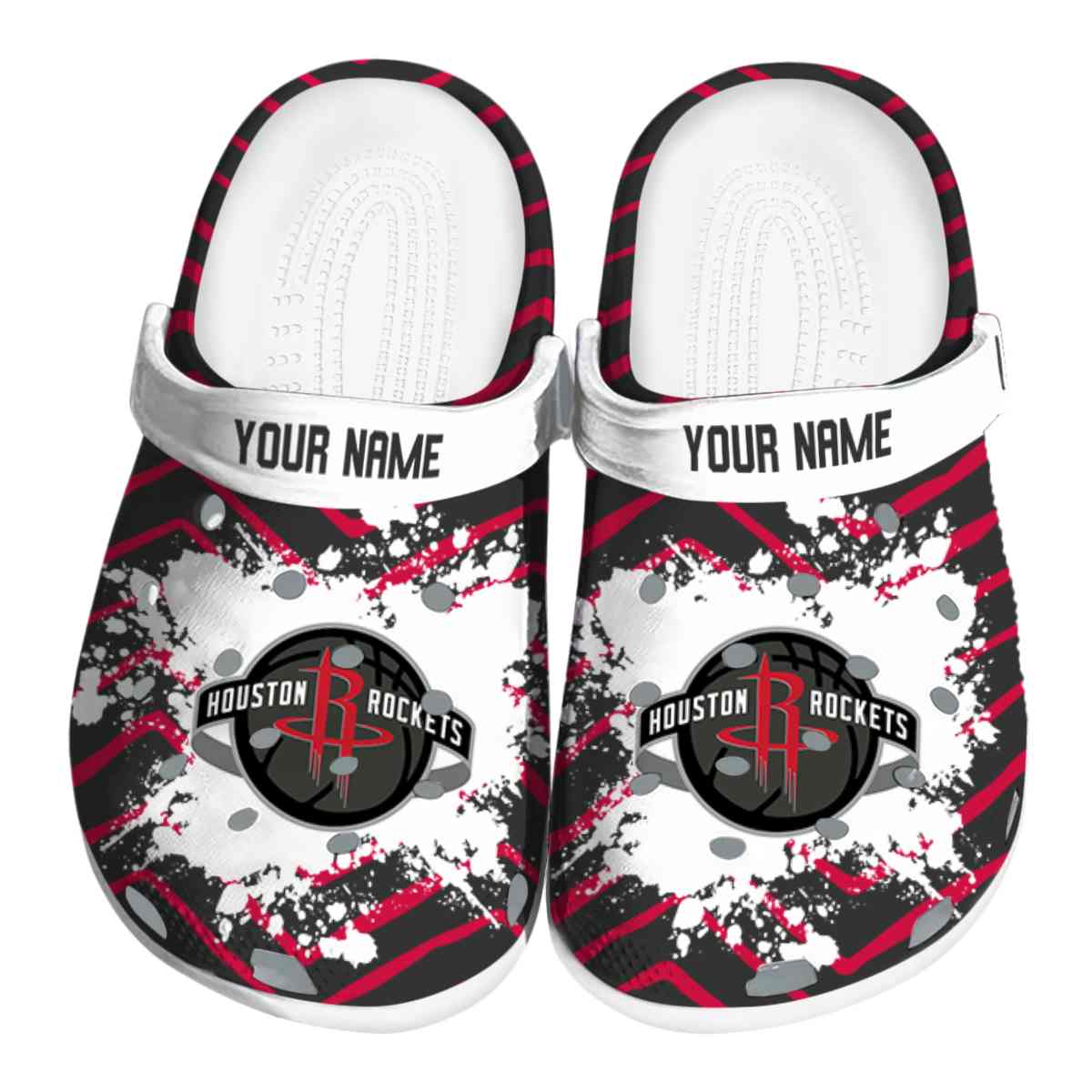 Cronocare Sport Crocs Houston Rockets NBA Basketball Crocs Crocband Clogs Shoes