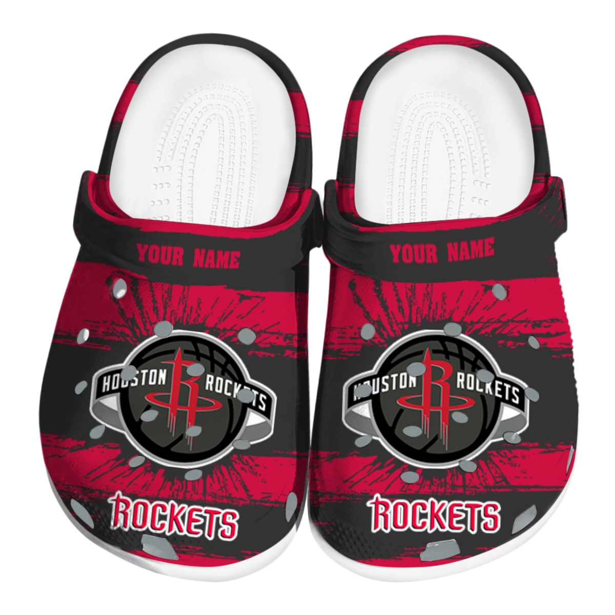 Cronocare Sport Crocs Houston Rockets NBA Basketball Crocs Crocband Clogs Shoes